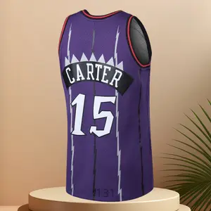 Vince Carter Classic-Design stitched Basketball Jerseys Retro Men's Sleeveless Purple shirt