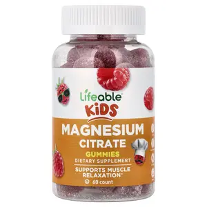 Lifeable Kids, Magnesium Citrate Gummies, Raspberry, 60 Gummies (85 mg per Gummy)