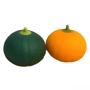 2PCS Pumpkin Squishy Toy, Realistic Slow Rising Stress Relief Fidget, Fidget Stress Balls, Soft TPR Foam Decompression Ball for Adults Kids, Anxiety Calming Sensory Prop, Birthday Children's Day Gift Idea