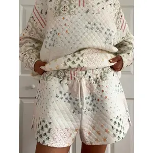 Christmas Holiday Quilted Shorts