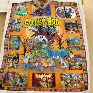 Thick Cozy Fleece Blanket Scooby Doo Where Are You Gift For Fan
