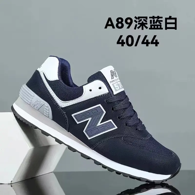 BDHJYDB Men's Low-Top Sneakers - Breathable EVA & PU Cushioned Sole, Navy Blue & White Sneakers with Arch, Cushioned Insole & Traction Tread - Casual, Gym, Casual Attire - Minimalist Modern Design (Black/White/Navy Color Options) - Ideal for Office & Ligh
