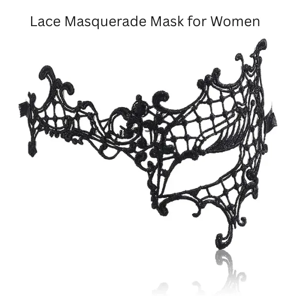 Lace Masquerade Mask for Women, Black Eye Mask, Venetian Party Mask, Mardi Gras, Carnival, Cosplay, Proms, Halloween Gift
