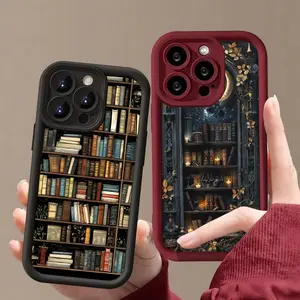 Creative Bookshelf Phone Case For iPhone 17 16 15 14 13 12 11 Pro Max Plus Air The Best Halloween Gifts Fans Phone Case Cover  TPU Back Cover