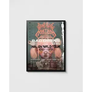 Bring Me the Horizon poster - Post Human: Nex Gen UK and Ireland 2024 tour print, BMTH art, Music wall art, Rock posters, Tour posters POSTER