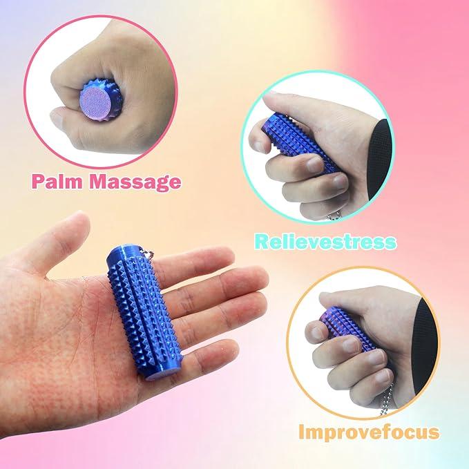 Little Ouchies Grippie Pain Fidget Toy for Anxiety Relief ADHD Focus Spiky Sensory Stim Toy for Adults with Hard Plastic Spikes Stress Relief Keychain for Office Desk On-The-Go Multipurpose Fidget Toys tools experience Stress Relief Toy