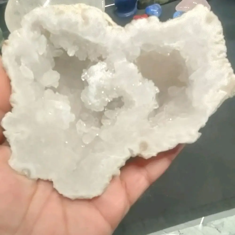 Raw Calcite Crystal Geode Specimen - Natural Mineral Collection Piece for Rock Enthusiasts