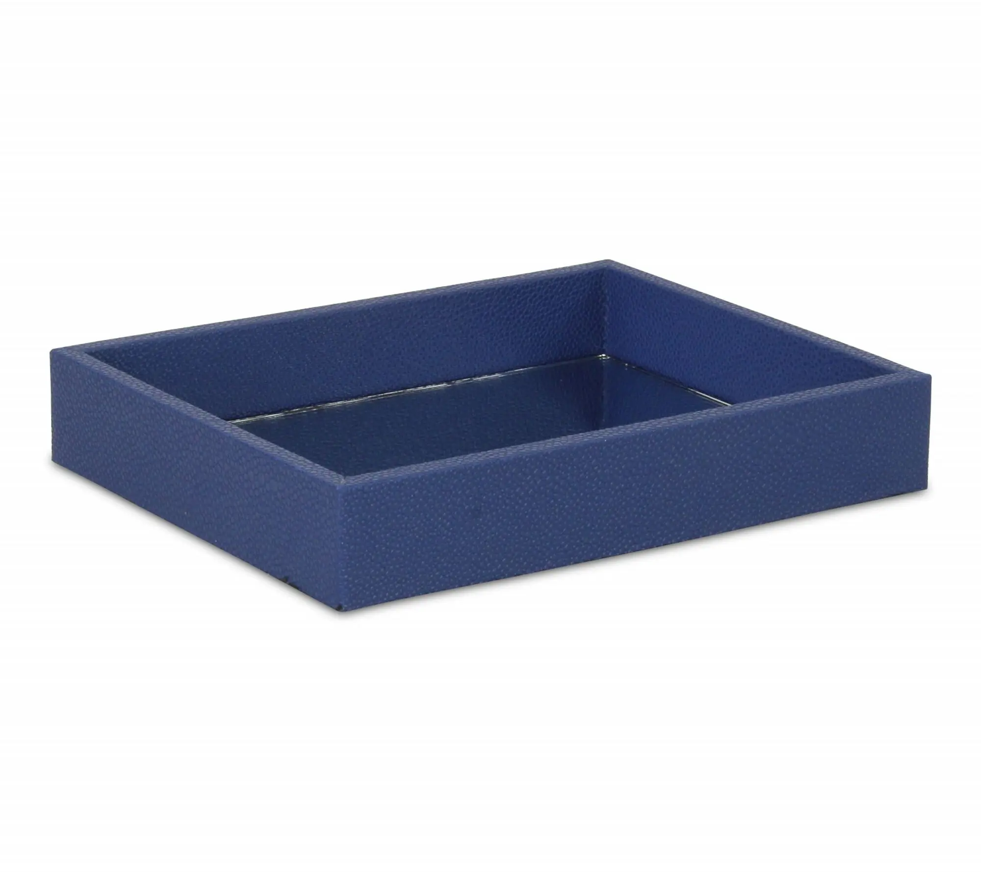 HomeRoots 10" Navy Blue Rectangular Wood Handmade Tray HomeRoots 10" Navy Blue Rectangular Wood Handmade Tray