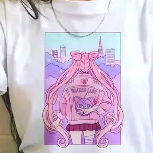 Sailor Moon Wicked Lady T-Shirt (All Sizes) Cotton Crew Neck Casual White Black