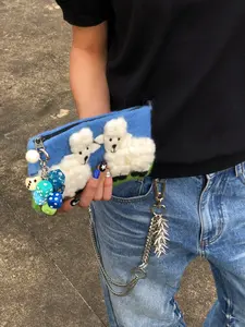 Limited Edition Handmade Felt Sheep Bag Charm Keychain, Fashion Accessory for Bags, Valentine's Day Gift, Birthday Present