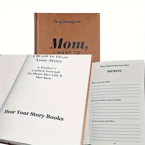 Heartfelt Memory Book for Moms, 11.8x7.9 Inch Guided Journal, Perfect Gift for Family Gatherings, Elegant Cover Design, Durable Binding