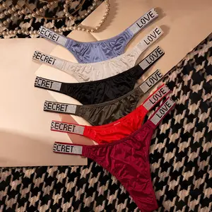 6pcs Women's Rhinestone Thongs Stretchy Sports Panties Pack Sexy Low Waist Womens Lingerie Exquisite Craft Comfortable Breathable Underwear for Women Elegant Solid Colors (Black/Bur/Green/Blue/White/Red) Skinfriendly Fabric Holiday Gifts for Lover Wife Su