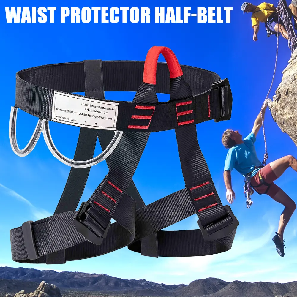 Black Half Body Safety Harness Outdoor Safety Rope