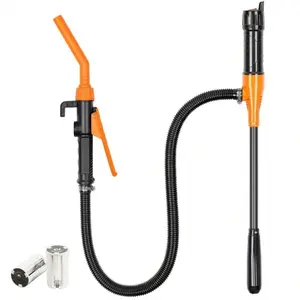Portable Amartisan Battery Operated Water & Fuel Transfer Pump - 2.4 GPM Flow Rate, Flow Control Nozzle, Assembly Required, Battery Powered (Batteries Not Included) for Gas, Oil, and Liquid Transfer, Orange/Blue Color