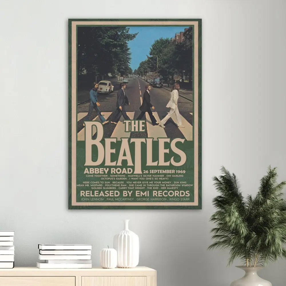 The Beatles Abbey Road 1969 Album Vintage Poster, Music Album Poster, Abbey Road Poster, Wall Art Decor, Hang Decor Idea, Bedroom Decor