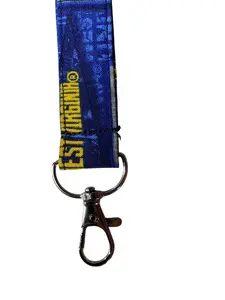 WVU Lanyard with Safety Buckle and Swivel Clasp Made from Durable Cotton Fabric 17 Inches Long Eco-Friendly and Durable for Keys Badges and Backpacks