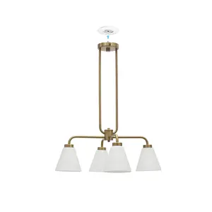 Plug & Play Wynridge 4-Light Chandelier in Transitional and Modern Style-59.6 Inches Tall and 24 Inches Wide