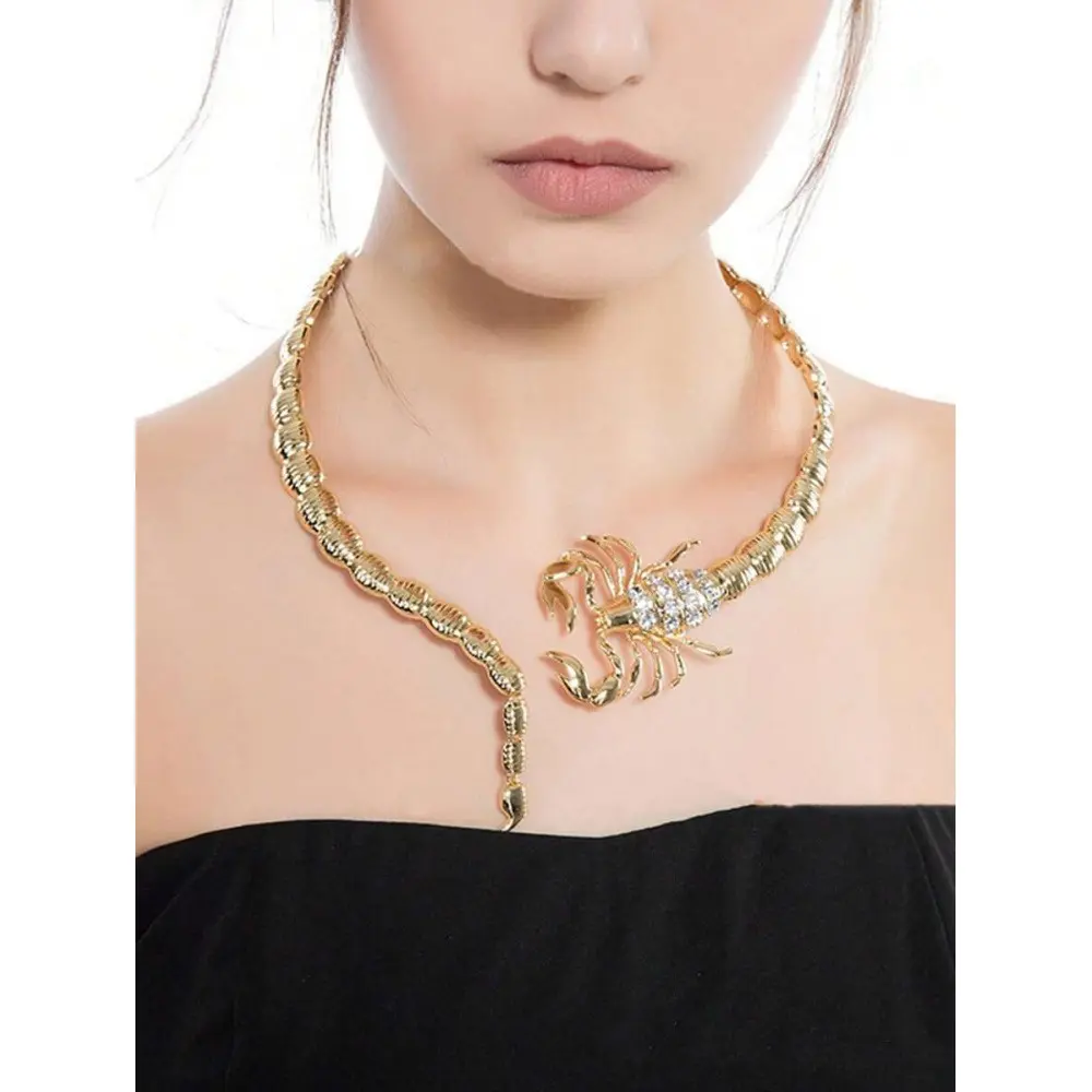 1pc Exaggerated Personalized Animal Series Scorpion Snake Necklace For Women, Suitable For Daily, Party, Vacation Wear, A Gift For Family And Friends