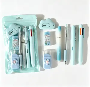 Cute Pink Stationery Set for School, Aesthetic Kawaii Office Supplies Kit with Pens, Highlighter, Correction Tape, Cute Stationery for Teen Girls, Back to School Essentials, Kawaii School Supplies Gift for Students