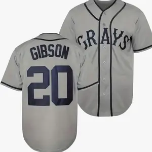 Men's #20 Josh Gibson Homestead Grays National League Exquisite Embroidery Baseball Jersey, Professional Sportswear Top, Stylish Sports Fan Gift for Outdoor Activities