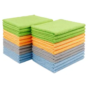 Microfiber Cleaning Cloth 24 Pack, Microfiber Towels for Cars, Soft & Absorbent Cleaning Rags, Premium Lint Free Shop Towels for House, Kitchen, Car, 12inx16in