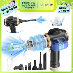 Belibuy Handheld Cordless Car Vacuum Cleaner,9000PAPowerful, 6-in-1 Portable Vacuum Cleaner withSmartDisplay, Suitable for Car, Home, Office, Pet PortableHighportable cordless