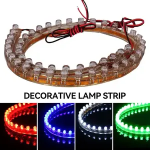 2026 New 12V 24cm/48cm/72cm/96cm/120cm 1Pcs Waterproof Led Flexible Strip Light Decoration Ribbon Tape Car Interior Atmosphere Lights