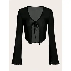 Fashionable chiffon-style, elegant, multifunctional, comfortable long-sleeve women’s cardigan—a must-have cool cardigan for summer GARMENTARY