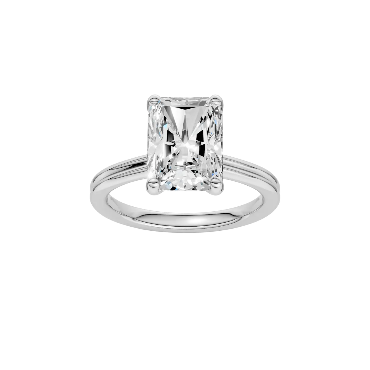 Provenance: Radiant Cut, Solid Band Engagement Ring