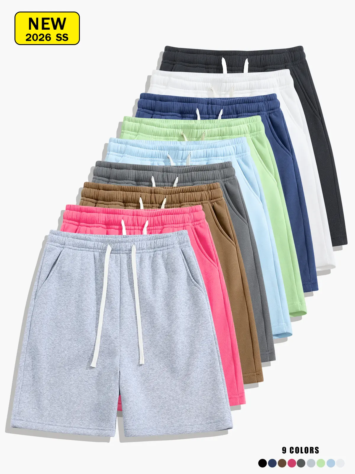 Men’s summer outdoor casual sports shorts, loose straight cut, comfortable and breathable, running fitness training shorts