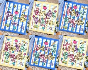 Striped Neon Back To school Bundle Comfort Colors T-shirt, Everything Hallelujah Comfort Colors T-shirt, 1st Day Of School, Pre-k 1st2nd3rd4th Grade, School Boy Girl, Colorful
