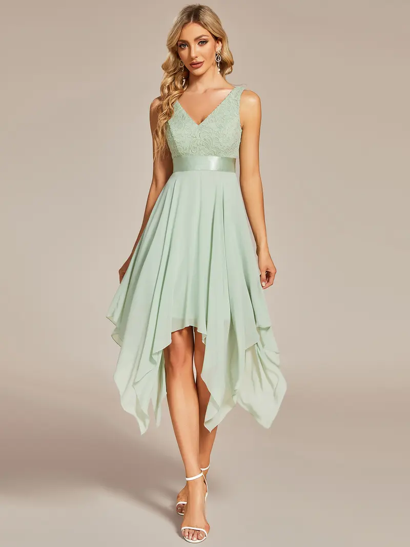green emerald velvet dress Modest Ivory Lace Forest Green Tulle Top Round Neck Bridesmaid Dress, MBD154
