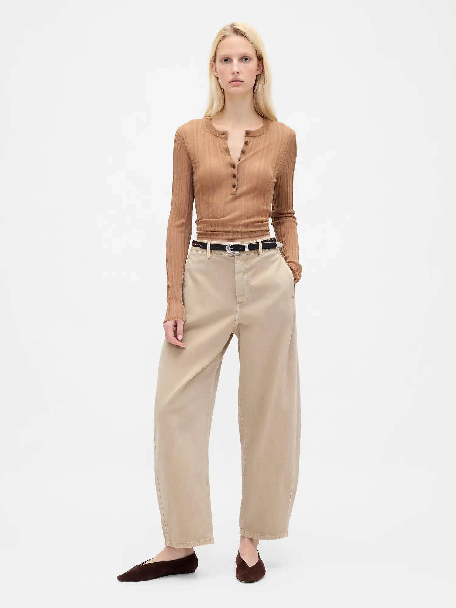 Gap Women's Mid Rise Twill Barrel Pants