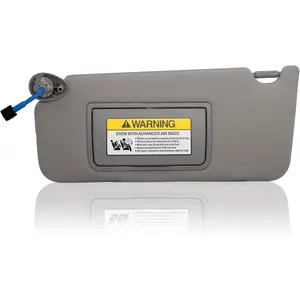 Left Driver Side Sun Visor Compatible with Honda Accord 2008 2009 2010 2011 2012 2013 2014 2015 2016 2017 with Light Replaces# 83280-TA5-A51ZA (Grey)