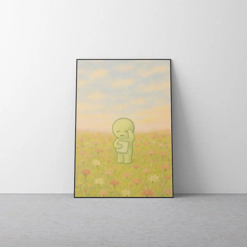 Sleepy SMISKI Illustrated Poster No frame