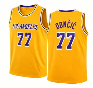 Embroidered Men'S Basketball Jersey - Round Neck Mesh Sports Tank Top, Fully Digitally Breathable Design, Suitable for Games, Everyday Wear, And Parties, Athletic Wear, Vibrant Sports Clothing QH