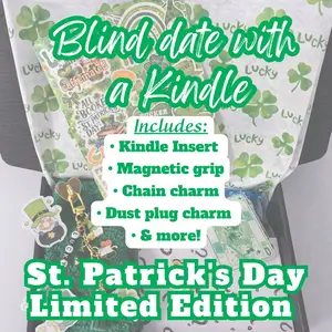 St. Patrick's Day Limited Edition Blind Date with a Kindle Bundle | Includes Holographic Insert, Magnetic Grip, Dust Plug Charm, Hanging Chain Charm & More