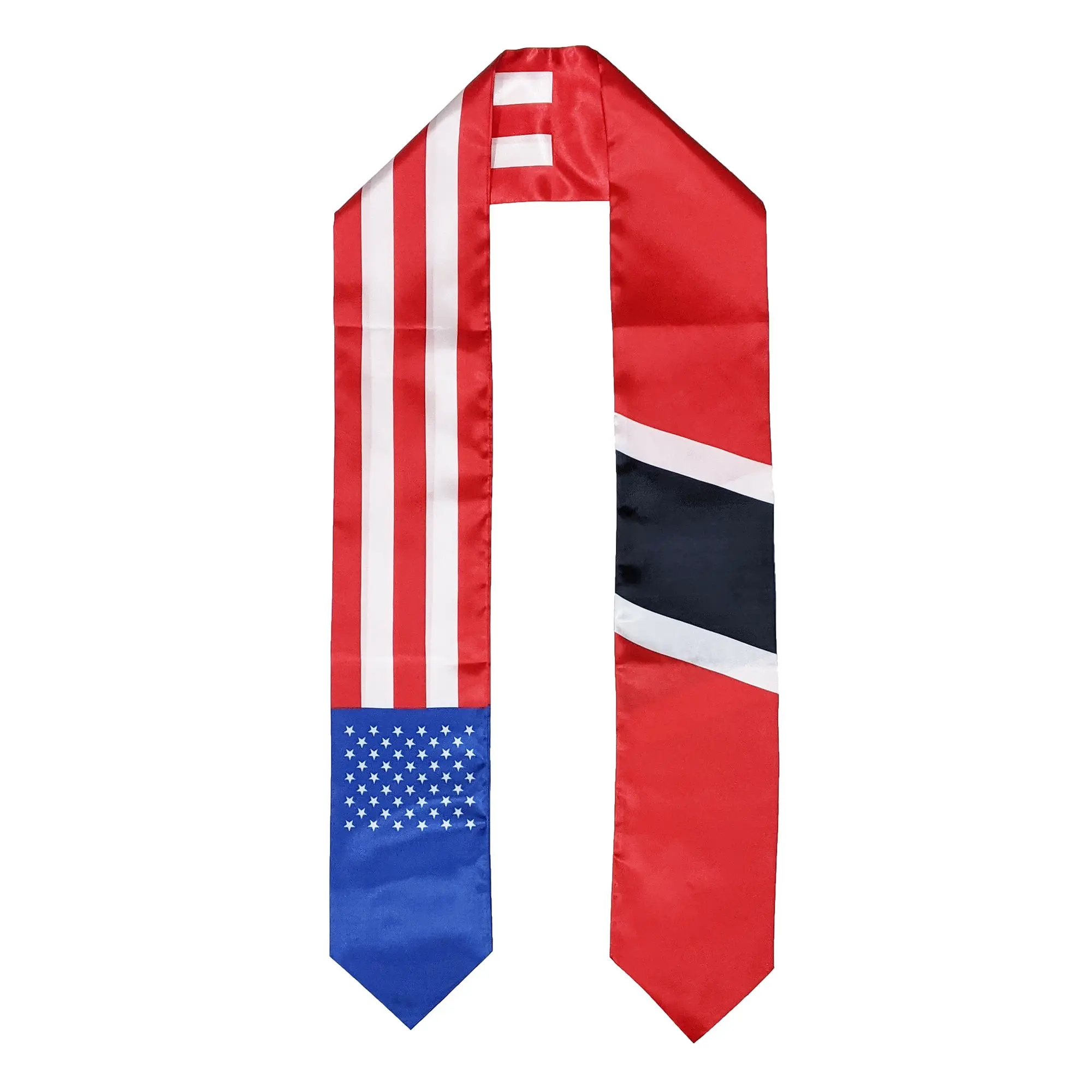 Trinidad Flag Graduation Stole, Sash, American, Scarf, Gift, Students, Quality, High School, College, Scarves, Adults, Men and Women, Satin