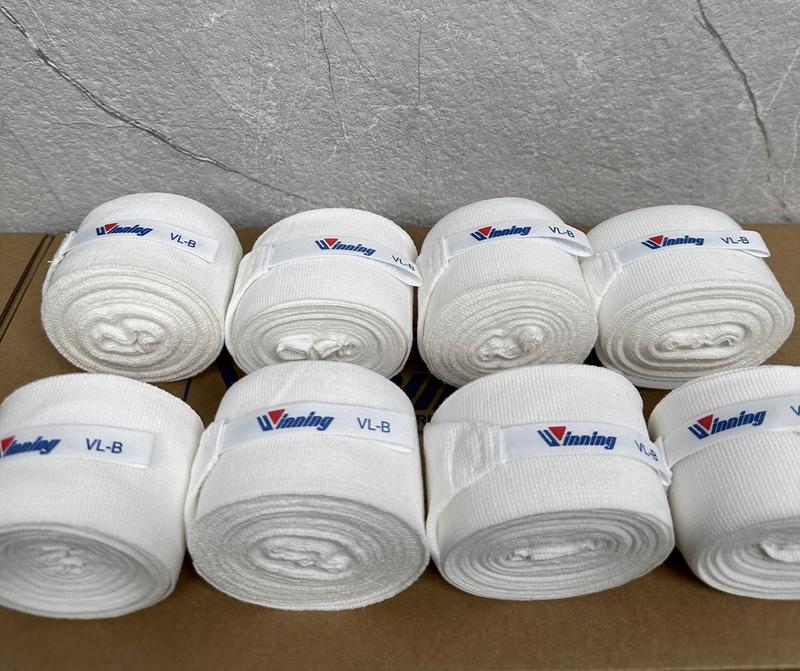 Winning Boxing Hand Wraps Wrist Support for Muay Thai Kickboxing BJJ Karate 100% Cotton Blend with Thumb Loop & Hook and Loop Closure