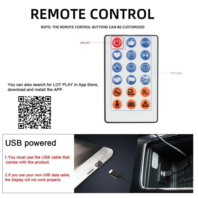 Blumi Light Programmable Flexible LED Digital Display, Smart APP Control, DIY Pattern Animation Matrix Panel Board Banner LED Lights for Car (19.2" x 4.3")