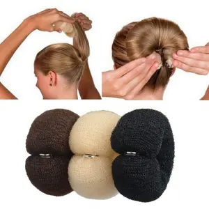 3-piece set of exquisite vintage mesh bun molds, hollow hair ties, classic bun shaping tools, Hair Styling Tools, with snap buttons, fashionable hair accessories