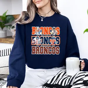 [ Sale up to 50% ] Broncos Sweatshirt, Broncos Game Day Sweater, Game Day Football Team Sweater Gift