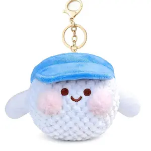 Golf Ball Stuffed Plush keychain，golf keychain, cute golf accessories for women, golf cart keychain, golf bag charms