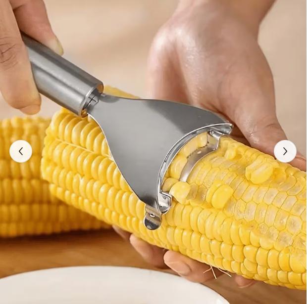 Durable Stainless Steel Corn Kernel Remover | Manual Corn Dehusker for Home and Commercial Kitchens, 410 Stainless Steel, No Electricity Needed