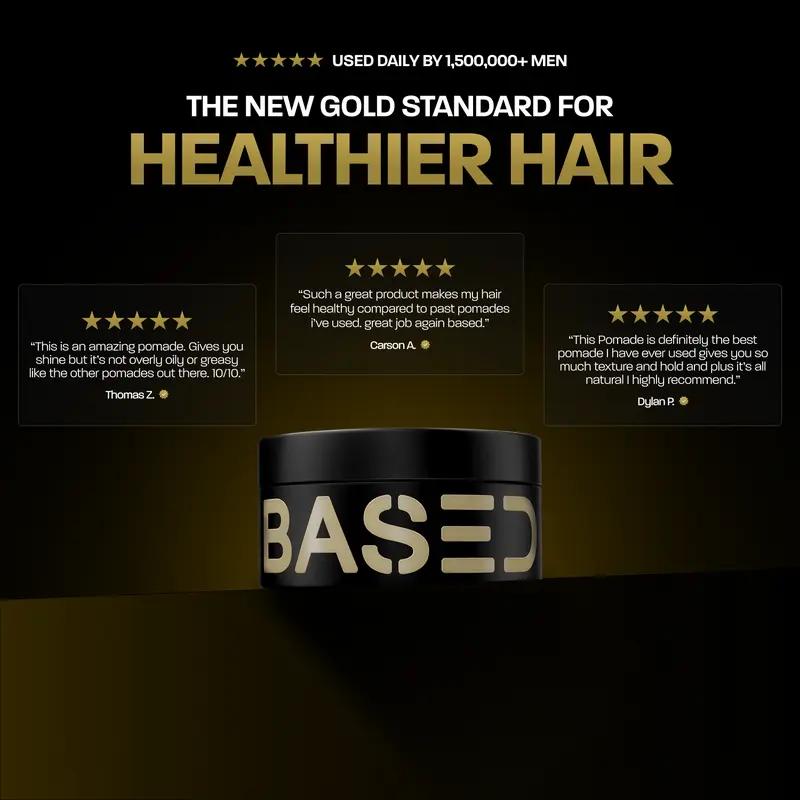 BASED Pomade | Medium Hold & Medium Shine | Simple, Effective, BASED.