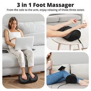 Medcursor Shiatsu Foot Massager with Heat Kneading Massage Machine for Muscle Relaxation Comfort Portable Easy Use Relaxing with Roller Heating and Intensity Modes