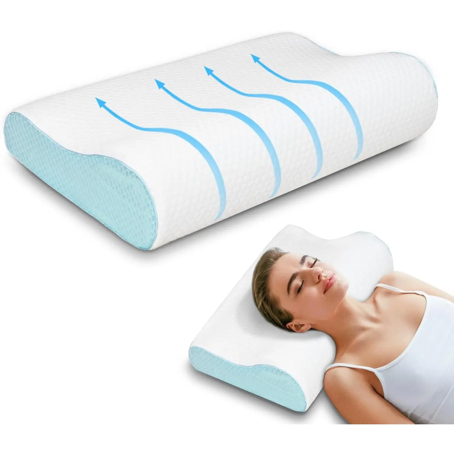 Cervical Pillow for Neck Pain Relief, Anti-Snore Pillows