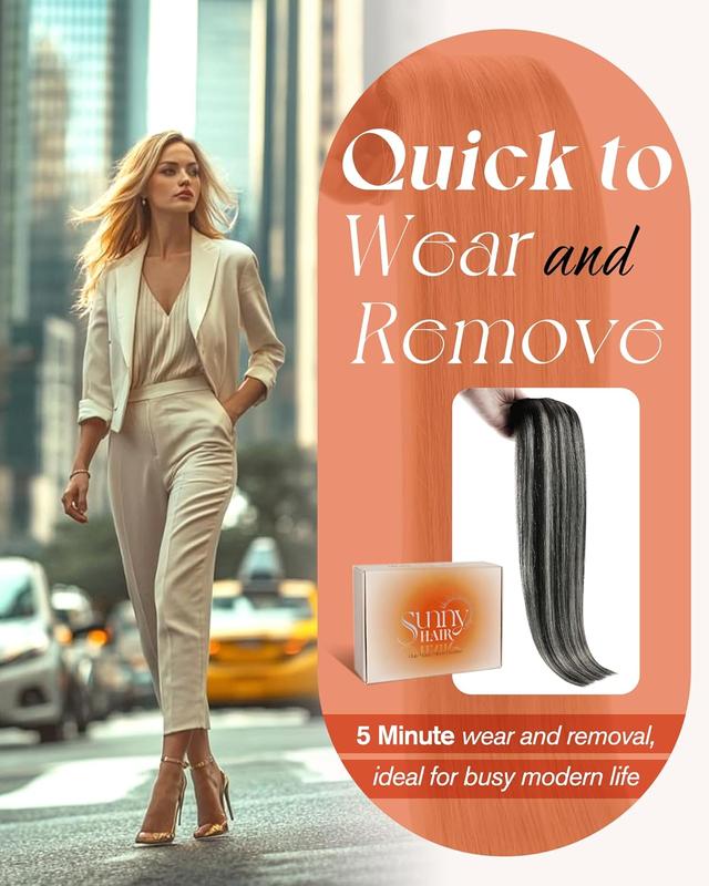 Sunny Hair Clip  Extensions Natural Straight Human Hair Clip in Extensions Remy 14Inch-24Inch Easy to Style Restock Sale #TikTokShopBlackFriday