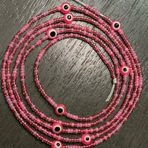 Flamingo Feathers tie on waist beads