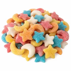 Stars and Moons Sour Gummy Candy | 16 oz (1 LB) Bag of Gummies | Soft & Chewy | Bulk Candy